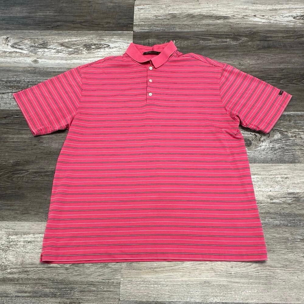 Nike Pink Striped Polo Shirt